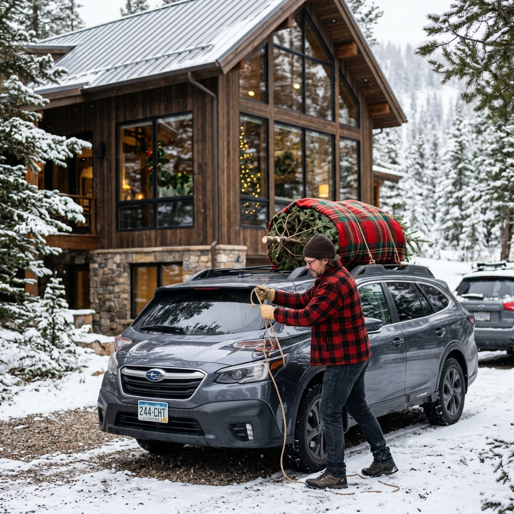 Christmas Tree on Car